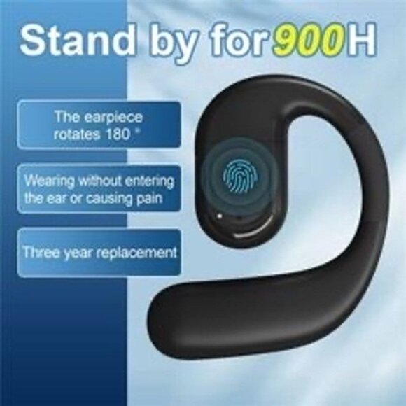 Bluetooth Open-Ear Headset With Type-C Charging 180° Rotation 900H Standby Water - Picture 4 of 6